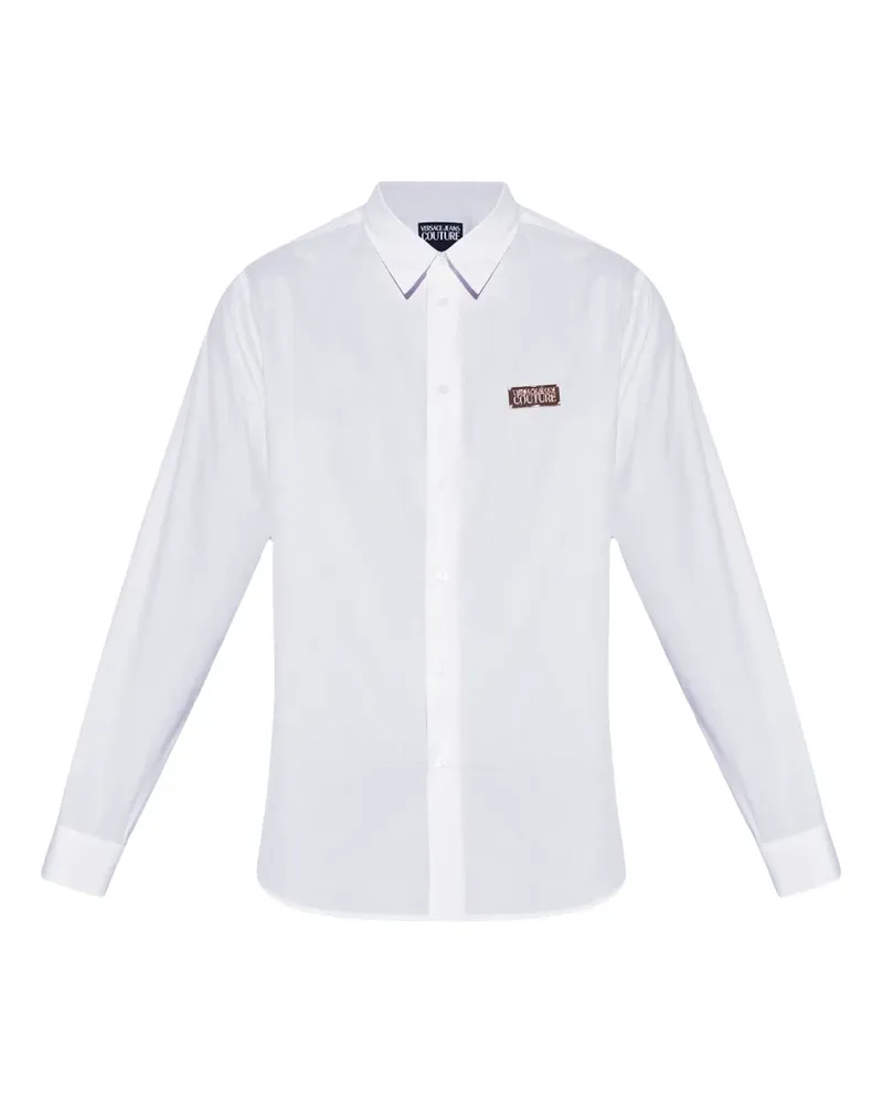 Versace Jeans Hemd mit Logo-Schild - Weiß Weiß