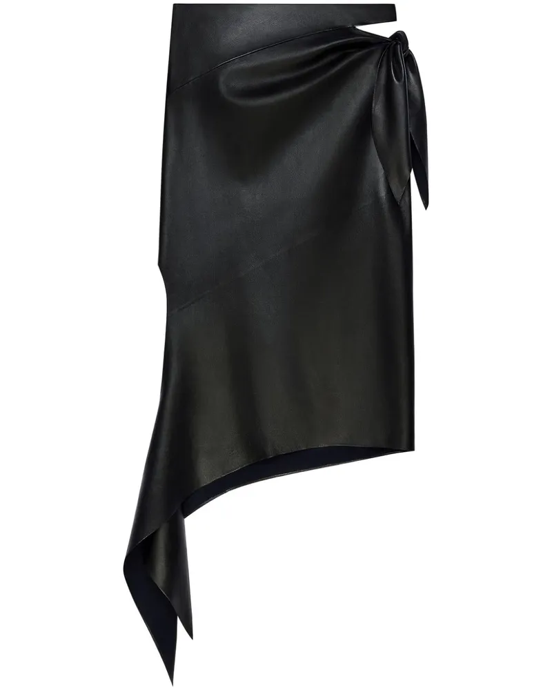 Courrèges Slash Lederrock - Schwarz Schwarz