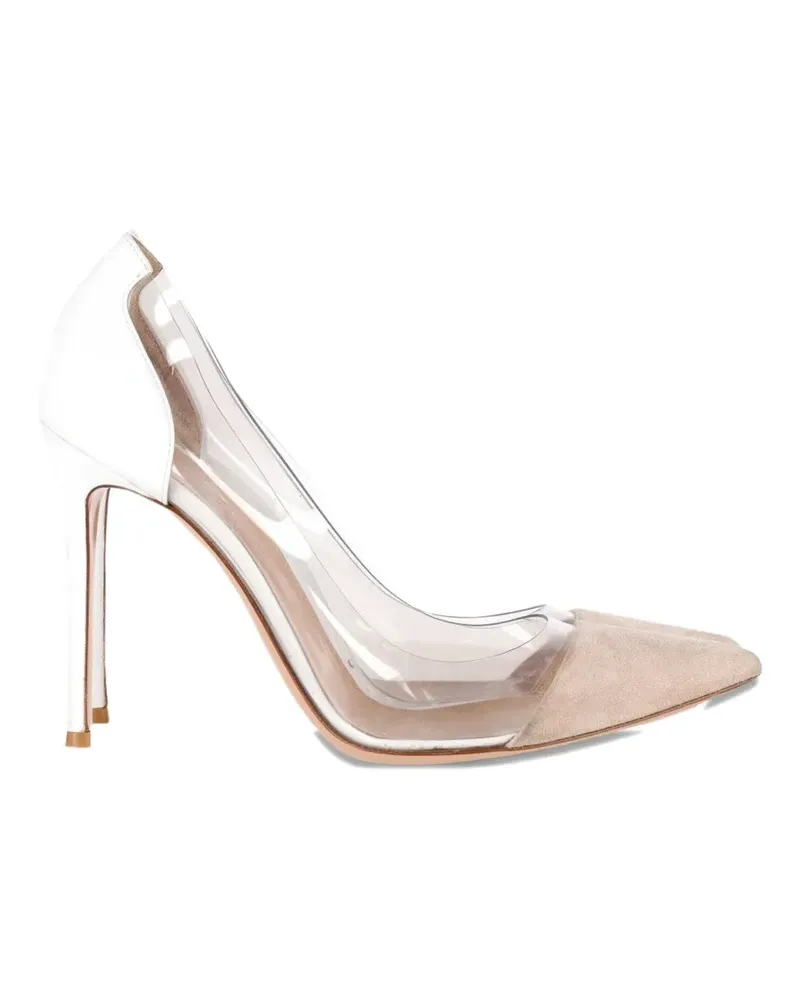 Gianvito Rossi Plexi pointed-toe pumps - Weiß Weiß