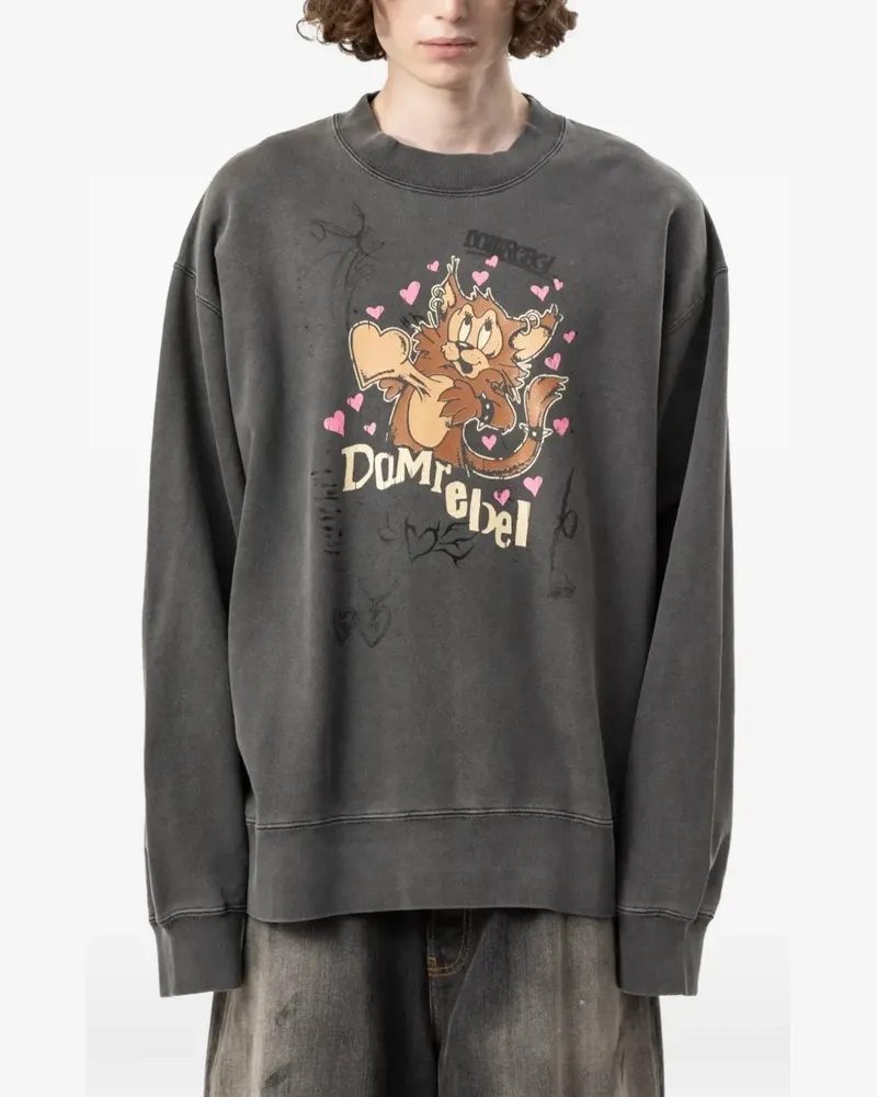 DOMREBEL Boom graphic-print sweater - Grau Grau