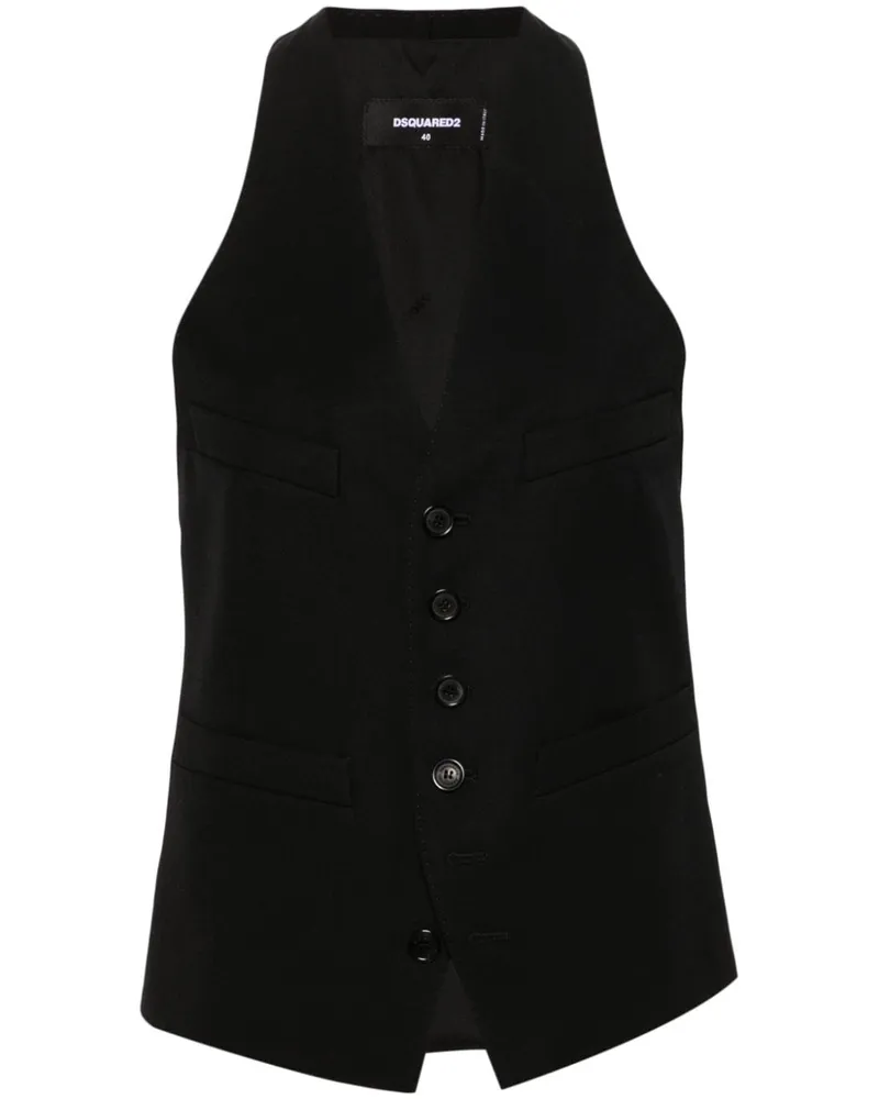 Dsquared2 Classic Dean Racerback-Weste - Schwarz Schwarz