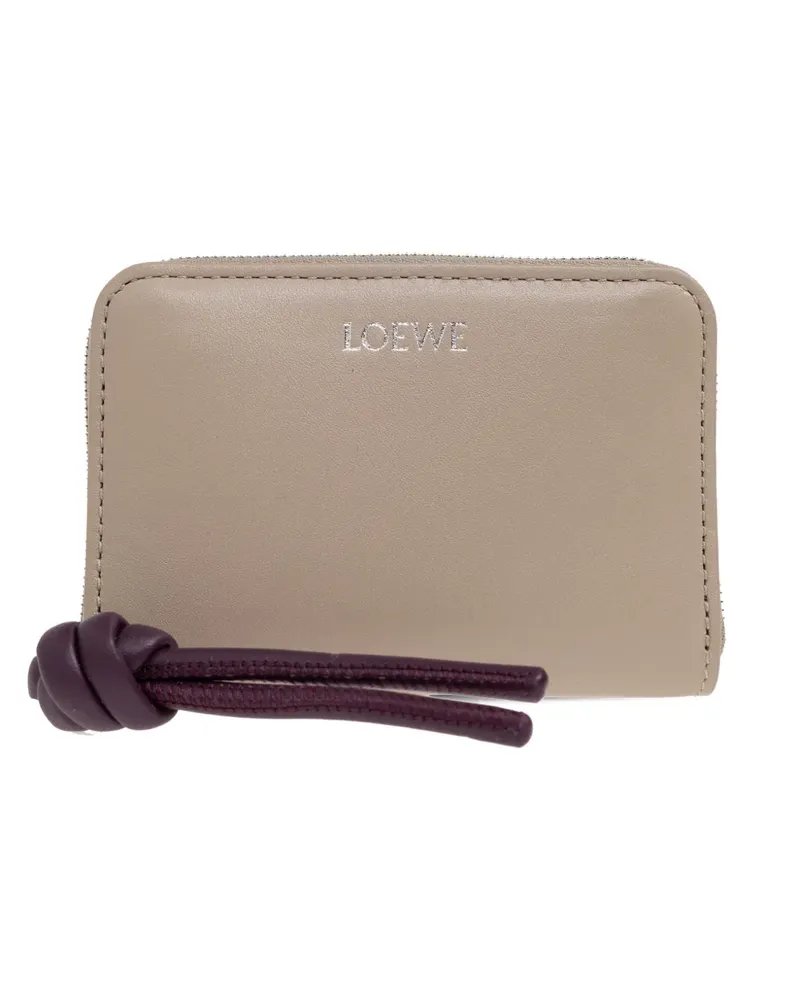 Loewe knot-detail zip-fastening wallet - Nude Nude
