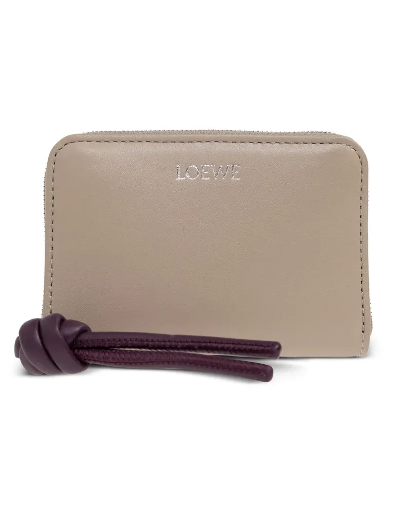 Loewe Geknotetes Portemonnaie mit Reißverschluss - Nude Nude
