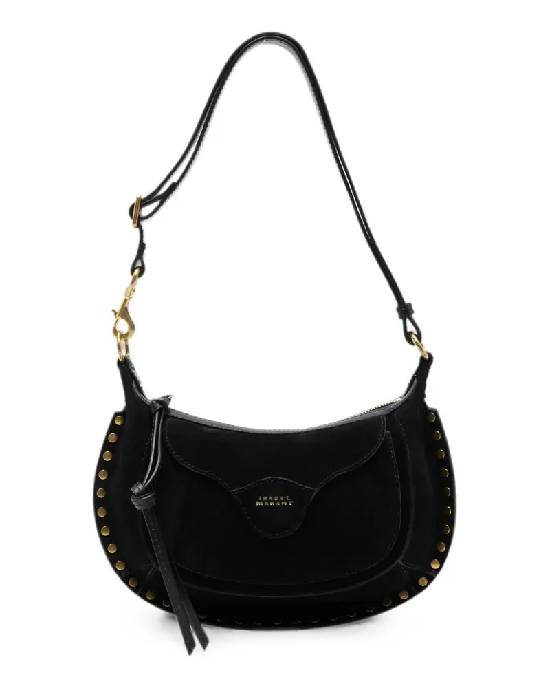 Isabel Marant stud-embellished suede shoulder bag - Schwarz Schwarz