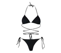 Bikini mit überkreuzten Trägern - Schwarz