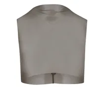 sheer crop top - Grau