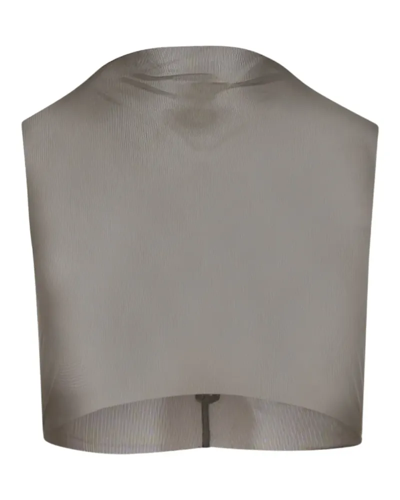 Rick Owens sheer crop top - Grau Grau