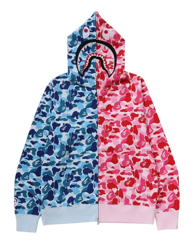BAPE Abc Camos Kapuzenjacke mit Hai-Motiv - Blau Blau