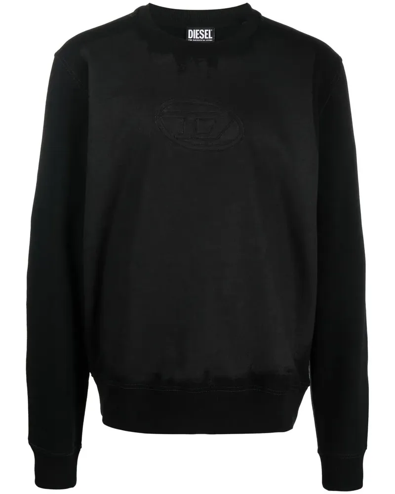 Diesel Pullover mit Logo-Print - Schwarz Schwarz