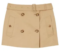 Gabardine-Minirock - Nude