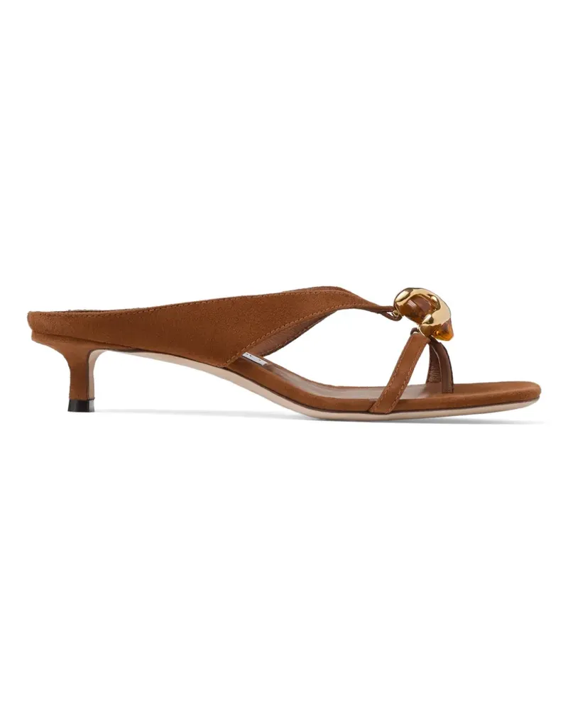 Jimmy Choo Emeri Stone Mules 35mm - Braun Braun