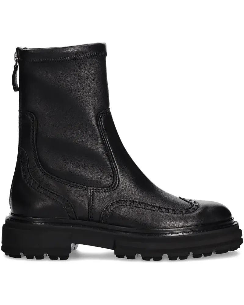 Kennel & Schmenger Budapester-Stiefeletten mit Reißverschluss - Schwarz Schwarz