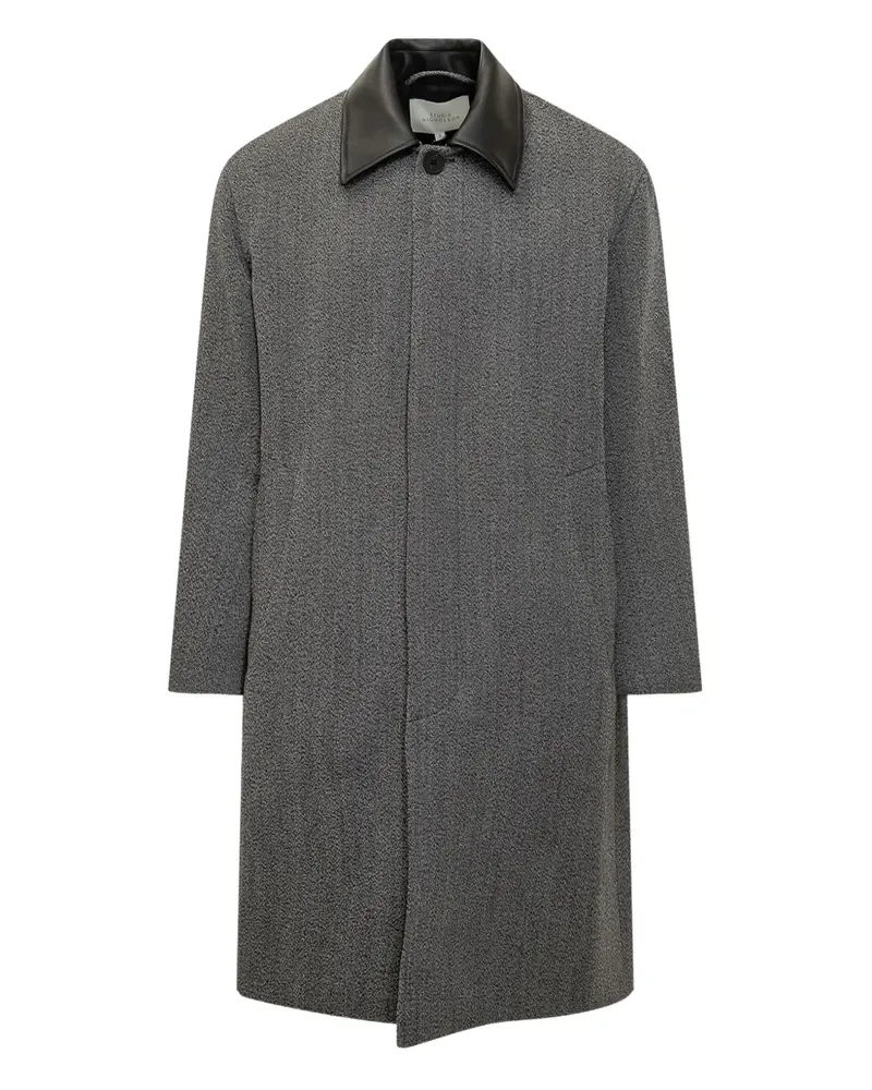 Studio Nicholson Mantel mit steigendem Revers - Grau Grau