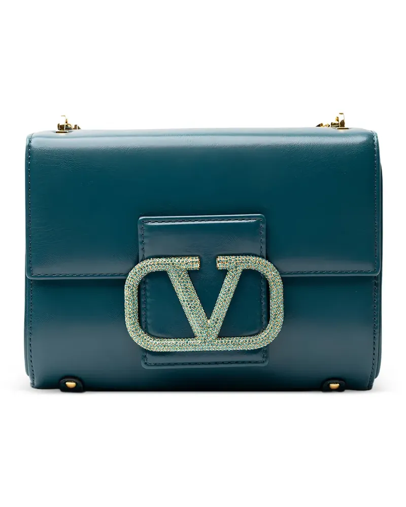 Valentino Garavani Schultertasche aus Leder - Blau Blau