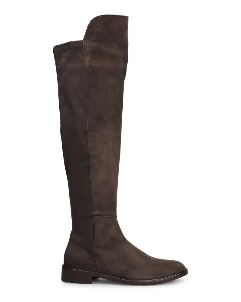 Julie Dee Overknee-Stiefel aus Wildleder - Braun Braun