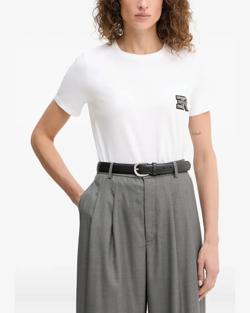 Ermanno Scervino logo-appliqué short-sleeve T-shirt - Weiß Weiß