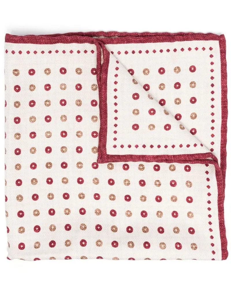 Brunello Cucinelli Einstecktuch mit geometrischem Print - Braun Braun