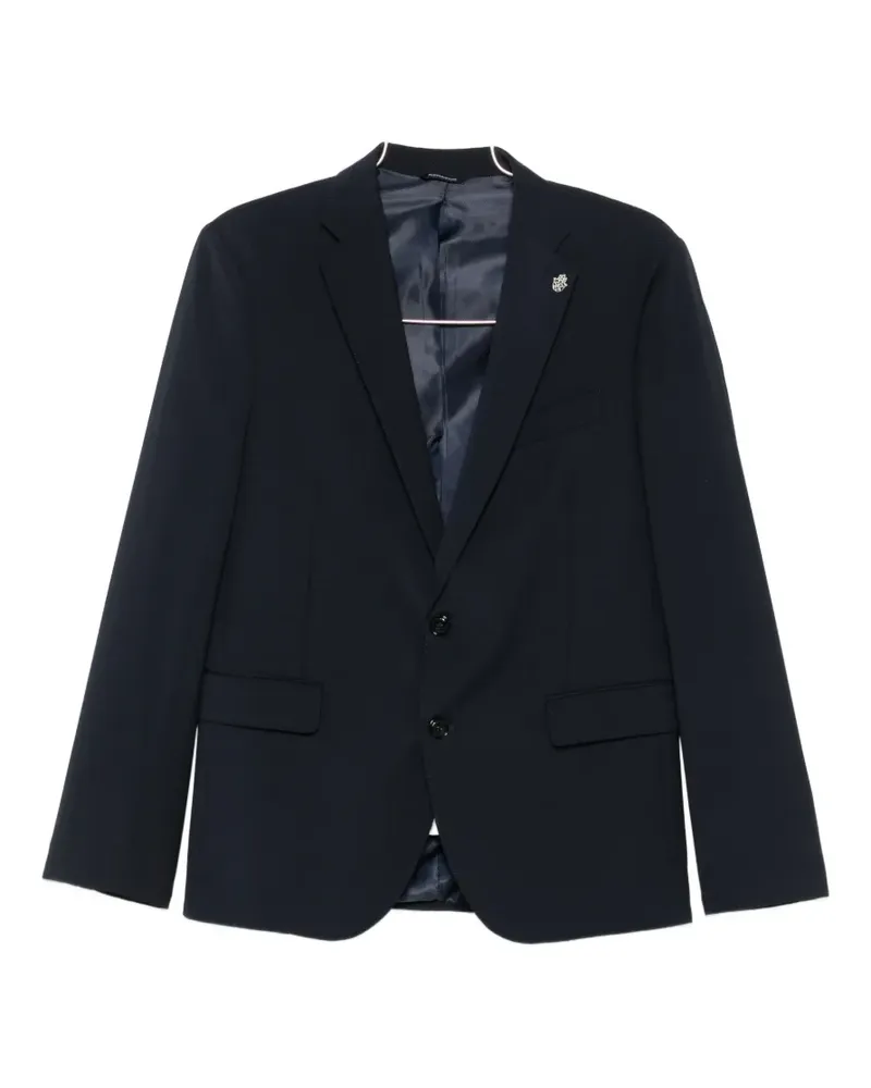 Daniele Alessandrini notched-lapel single-breasted suit - Blau Blau