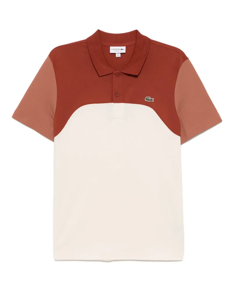 Lacoste Poloshirt mit Kontrastbündchen - Rot Rot