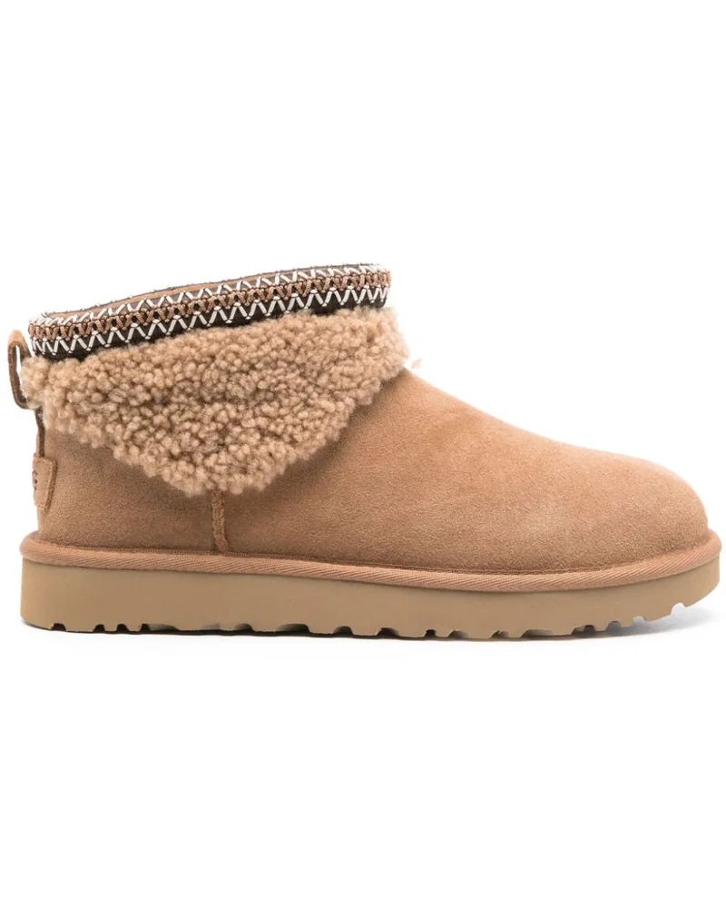 UGG Classic Ultra Mini Maxi Curly Stiefel - Braun Braun