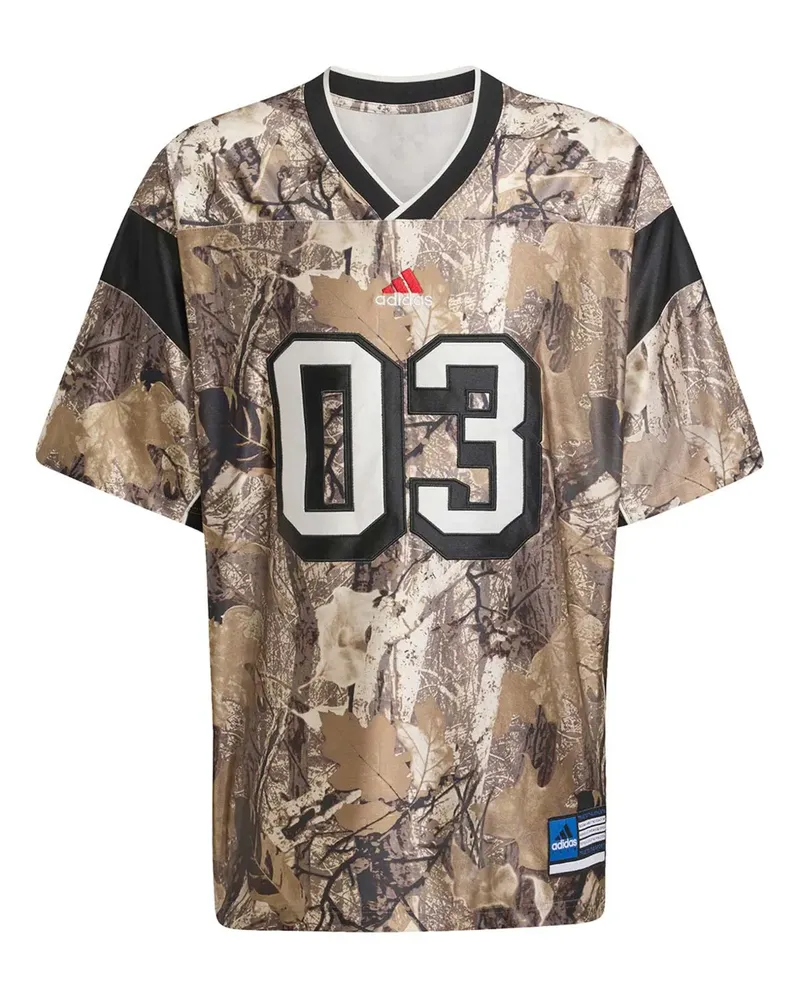 adidas Trikot mit Camouflagemuster - Braun Braun