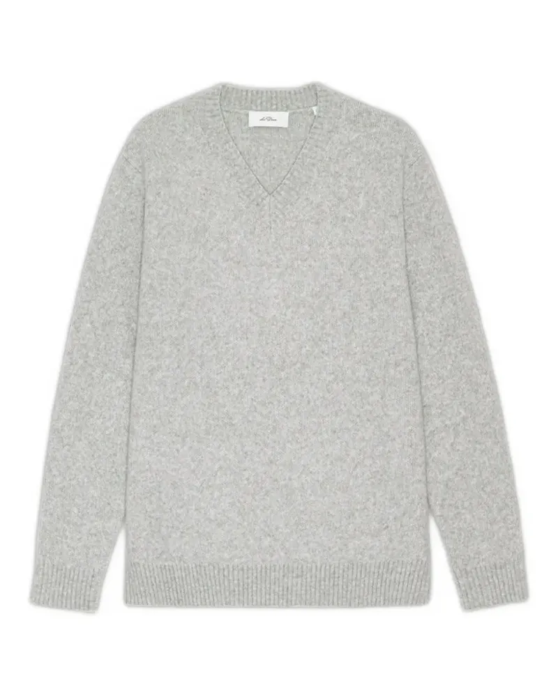 LES DEUX mélange V-neck sweater - Grau Grau