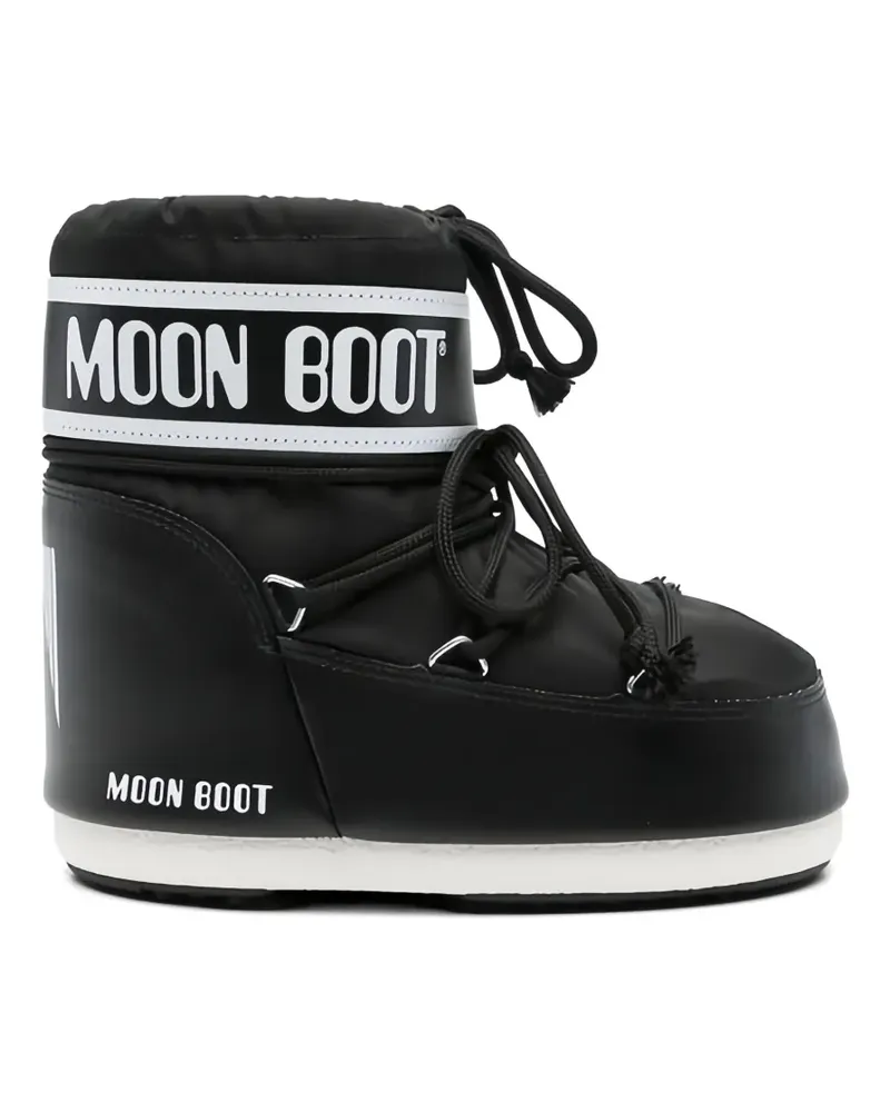 Moon Boot Schnürstiefel mit Logo - Schwarz Schwarz