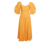 Louisa Maxikleid mit Puffärmeln - Orange