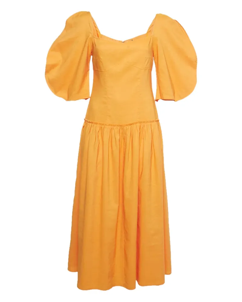 REJINA PYO Louisa puff-sleeve maxi dress - Orange Orange