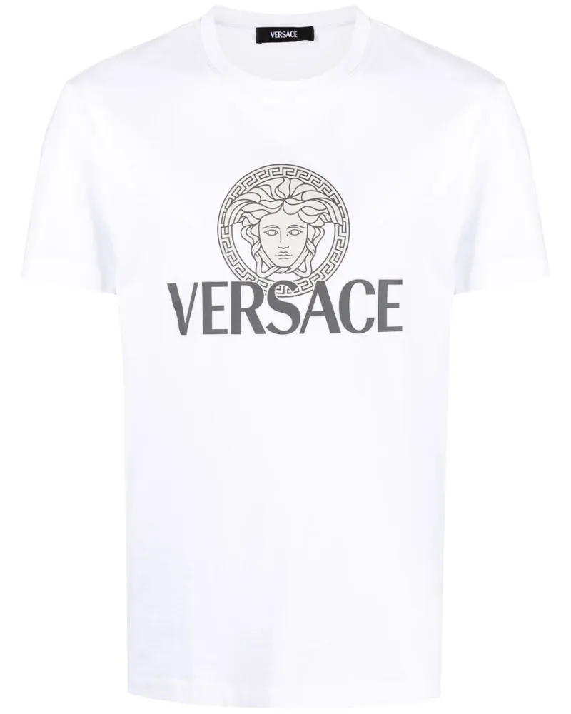 Versace T-Shirt mit Medusa-Print - Weiß Weiß