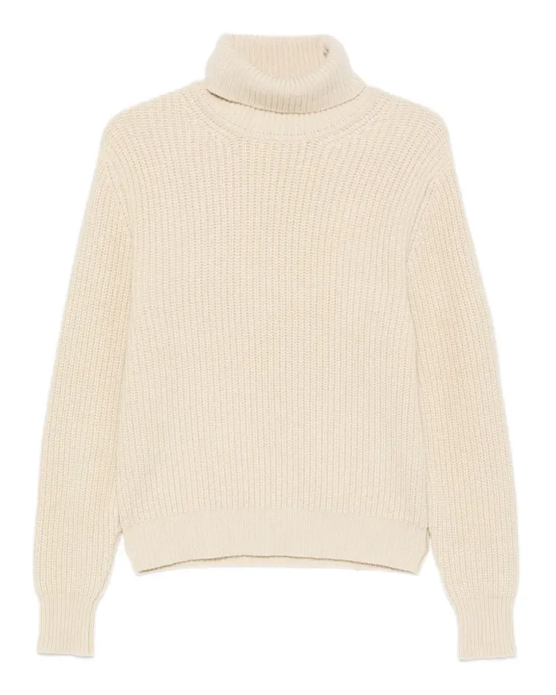 Fortela Gerippter Rollkragenpullover - Nude Nude