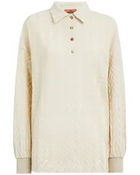 Missoni Gestricktes Poloshirt mit Zickzackmuster Nude