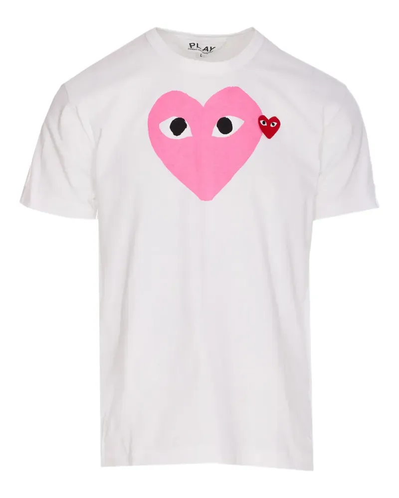 Comme des Garçons T-Shirt mit Herz-Print - Weiß Weiß