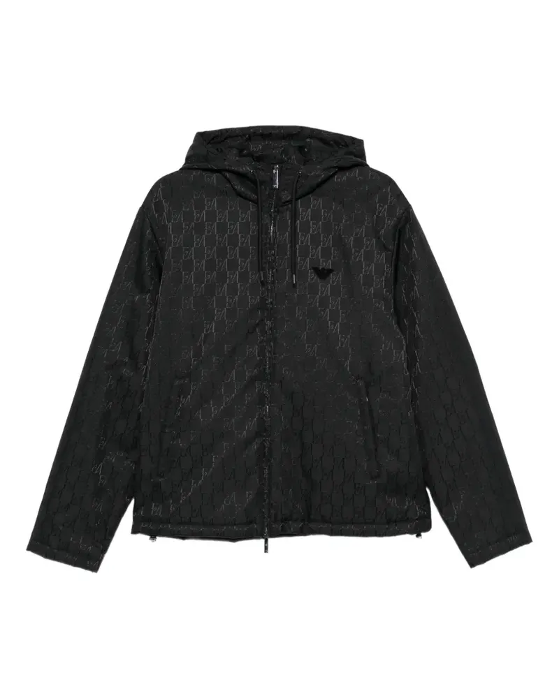 Emporio Armani Kapuzenjacke mit Logo-Monogramm - Schwarz Schwarz