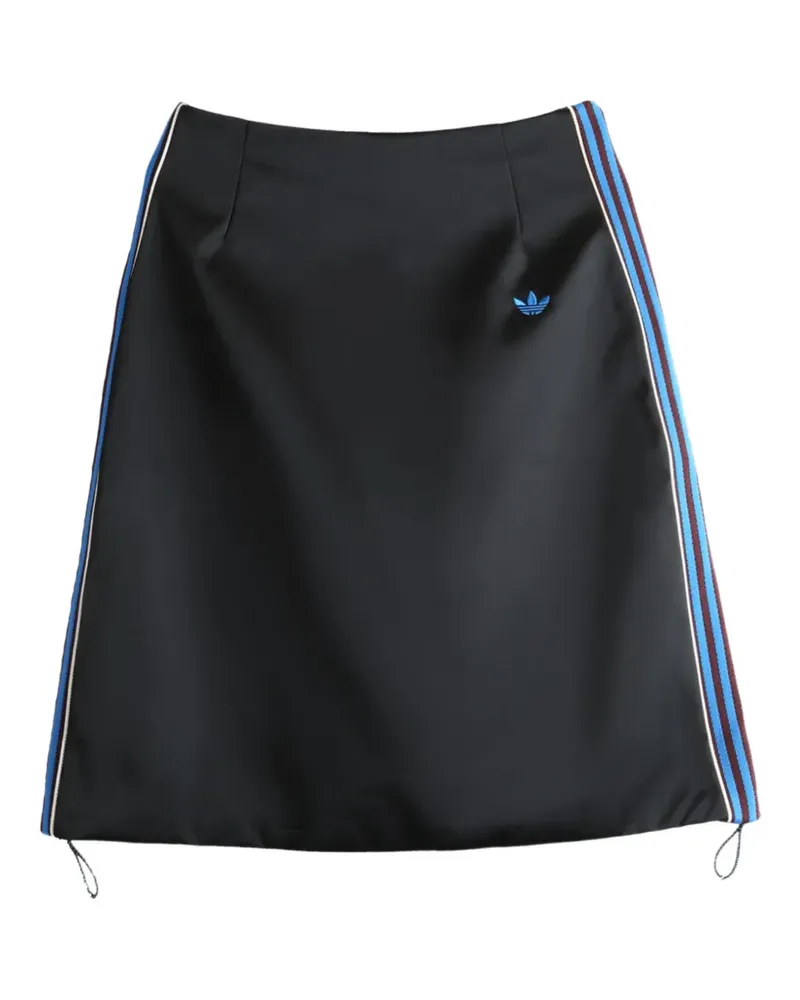 adidas Rock aus Satin mit Streifendetail - Schwarz Schwarz