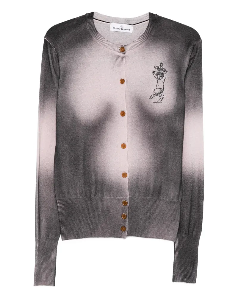 Vivienne Westwood Elle embroidered ombré cardigan - Schwarz Schwarz