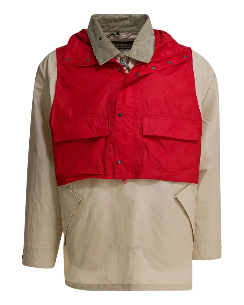 Barbour x Kaptain Sunshine colour-block coat - Nude Nude