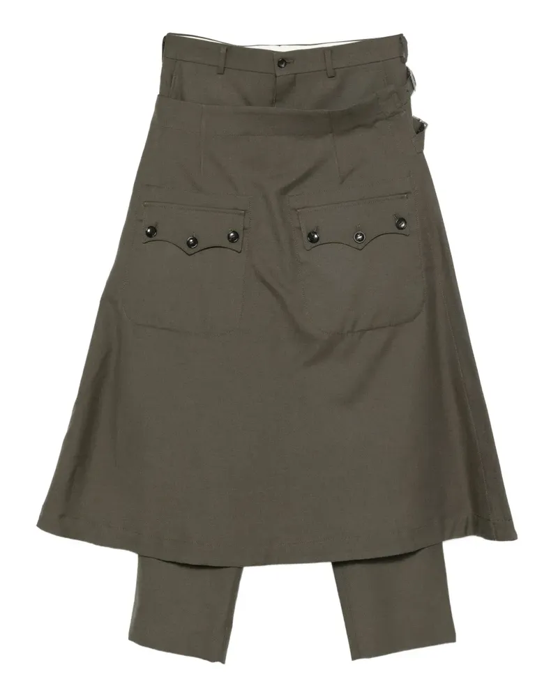 Comme des Garçons Hose im Layering-Look - Grün Grün