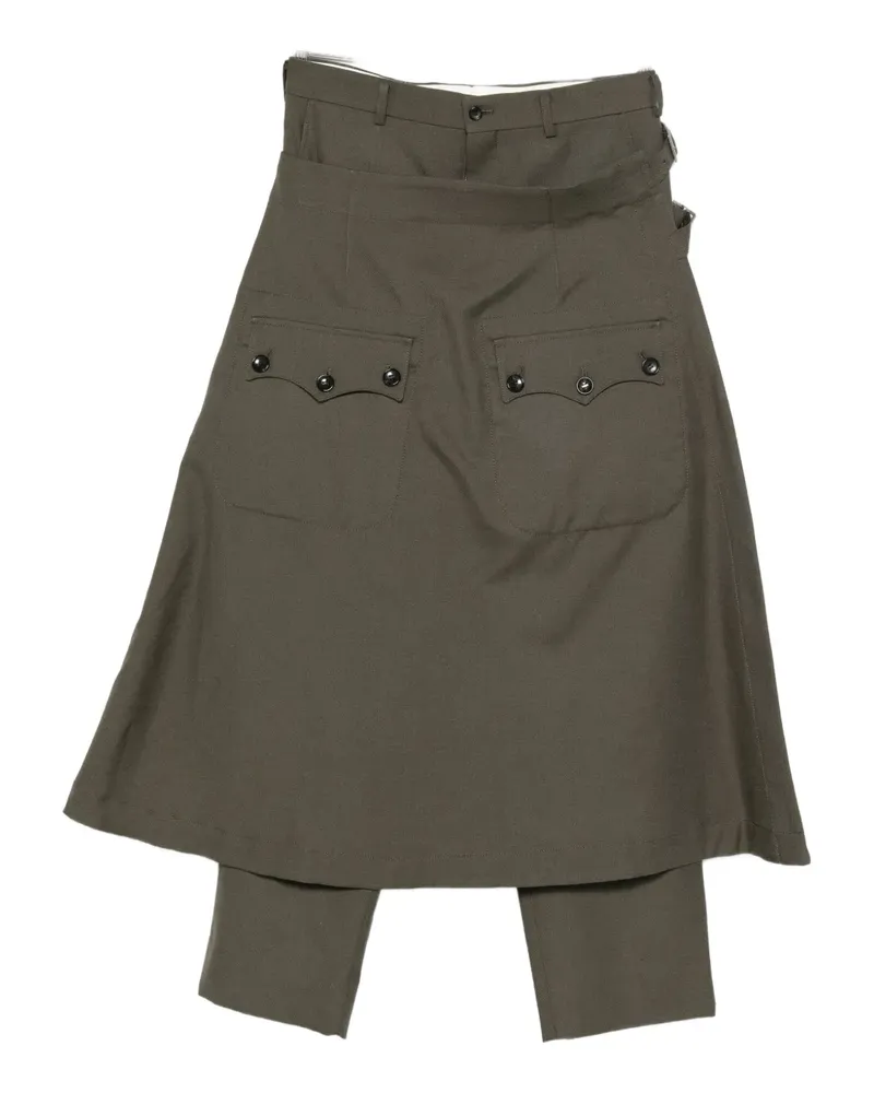 Comme des Garçons layered-panel pants - Grün Grün