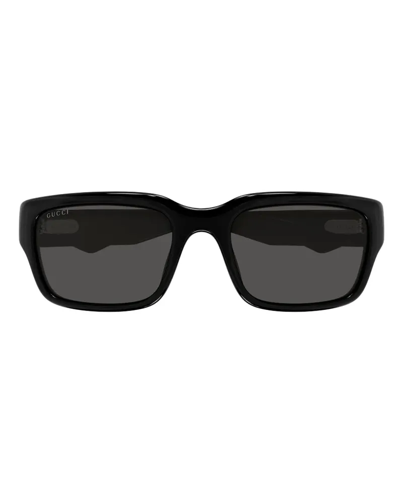 Gucci Sonnenbrille mit eckigem Gestell - Schwarz Schwarz