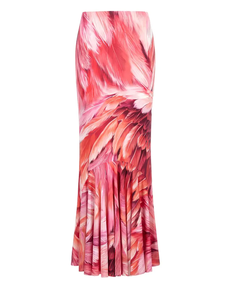 Roberto Cavalli Gerüschter Maxirock - Rosa Rosa