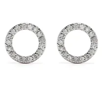 18kt Circle Rotgoldohrringe mit Diamanten