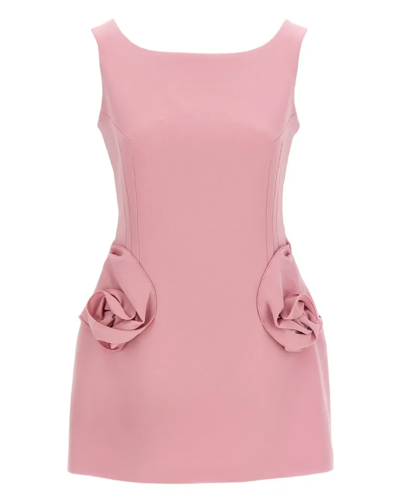 Magda Butrym Kleid mit Rosendetail - Rosa Rosa