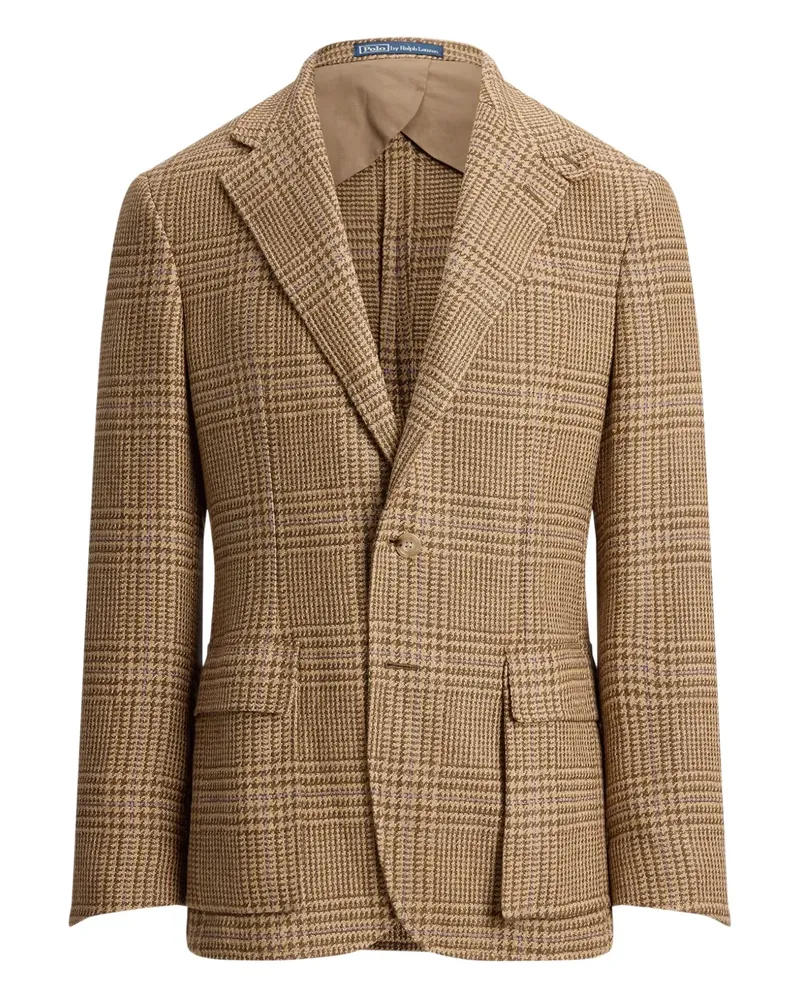 Ralph Lauren Karierte RL67 Jacke mit Taschen - Braun Braun