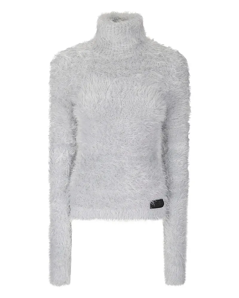 Maison Margiela high-neck fluffy sweater - Grau Grau