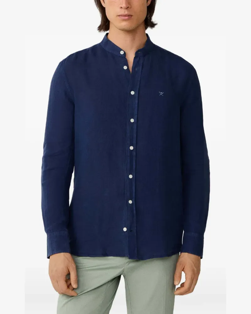 Hackett Porter Hemd aus Leinen - Blau Blau