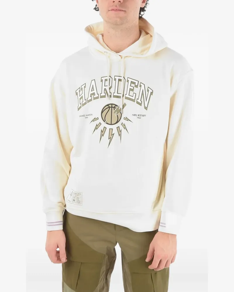 Neil Barrett James Harden-print hoodie - Nude Nude