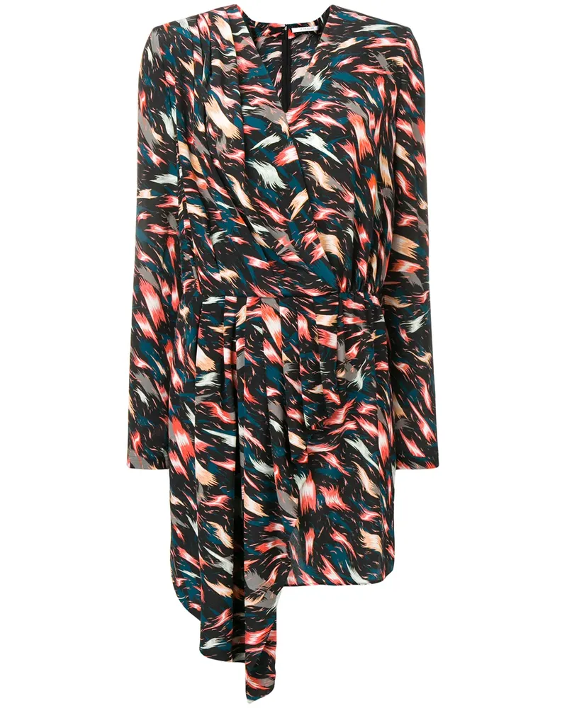 Givenchy Asymmetrisches Kleid mit Print - Schwarz Schwarz