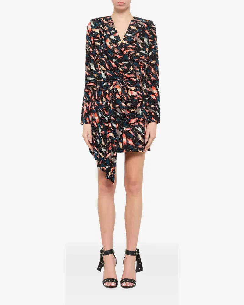 Givenchy Asymmetrisches Kleid mit Print - Schwarz Schwarz