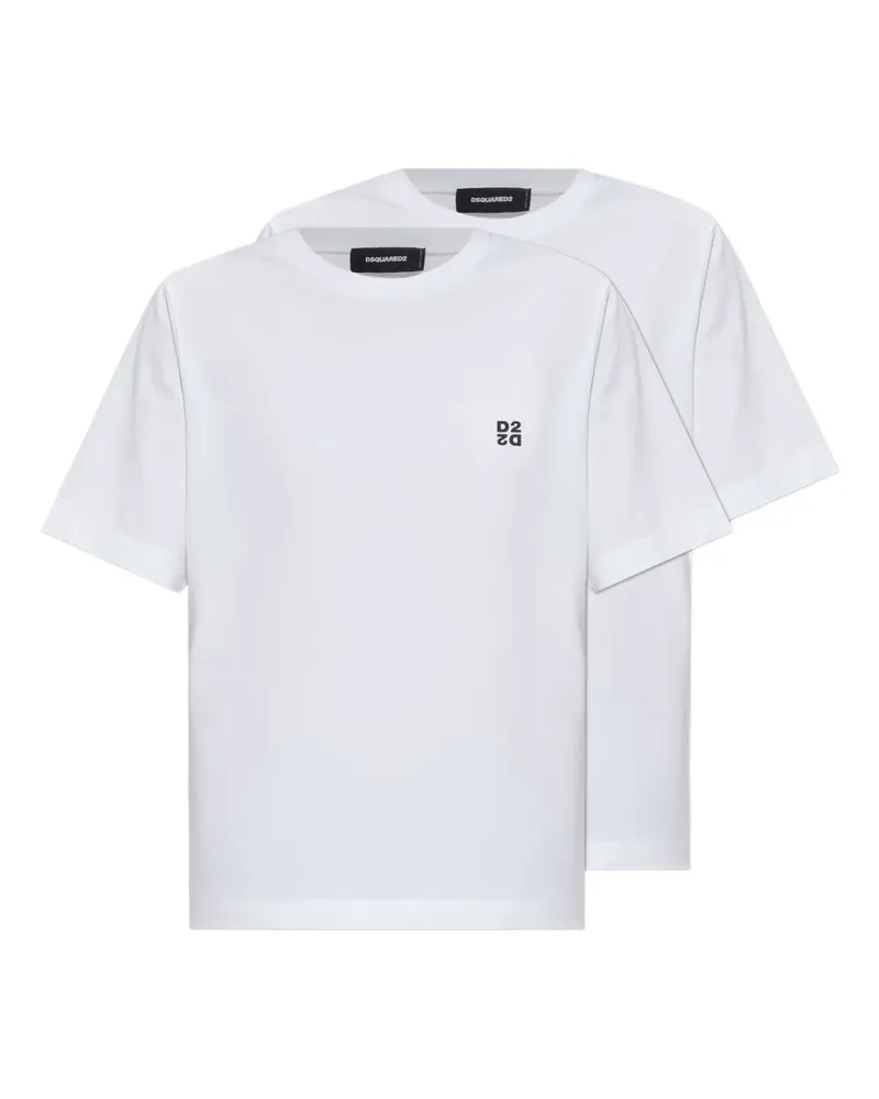 Dsquared2 Set aus zwei T-Shirts mit Logo-Print - Weiß Weiß